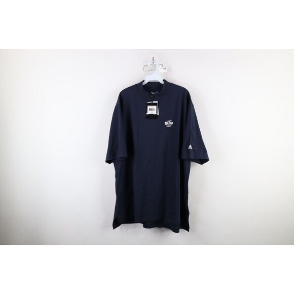 adidas Other - New Adidas Mens XL Team Issued University of Toledo Golf Mock Neck T-Shirt Blue